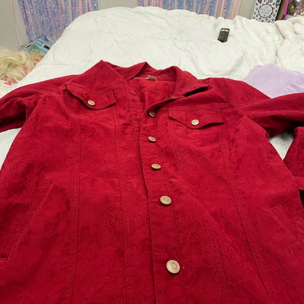 For Didi only!!! Chico's Vibrant Red Jeggings and matching jacket